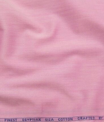 Fabio Rossini Pink 100% Egyptian Giza Cotton Solid Shirt Fabric (1.60 M)