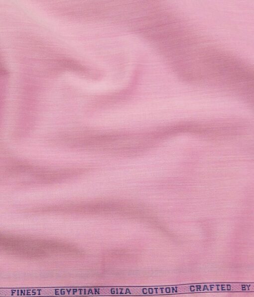 Fabio Rossini Pink 100% Egyptian Giza Cotton Solid Shirt Fabric (1.60 M)