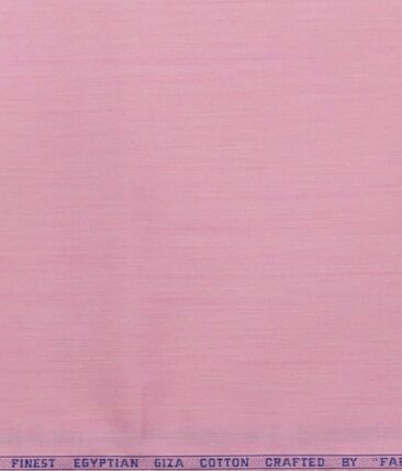 Fabio Rossini Pink 100% Egyptian Giza Cotton Solid Shirt Fabric (1.60 M)