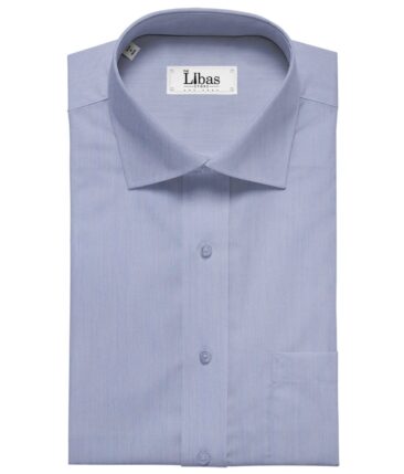 Fabio Rossini Sky Blue 100% Egyptian Giza Cotton Solid Shirt Fabric (1.60 M)