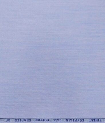 Fabio Rossini Sky Blue 100% Egyptian Giza Cotton Solid Shirt Fabric (1.60 M)