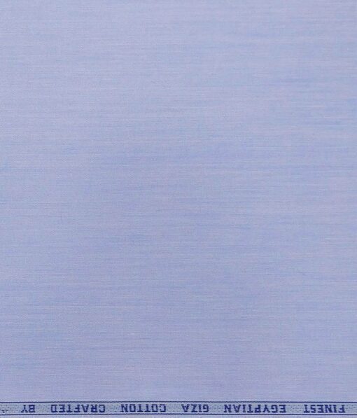 Fabio Rossini Sky Blue 100% Egyptian Giza Cotton Solid Shirt Fabric (1.60 M)