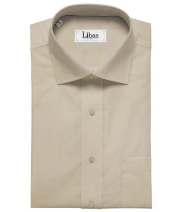 Tessitura Monti Beige 100% Giza Cotton Pin Point Oxford Shirt Fabric (1.60 M)