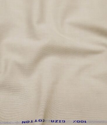 Tessitura Monti Beige 100% Giza Cotton Pin Point Oxford Shirt Fabric (1.60 M)