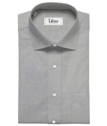 Tessitura Monti Light Grey 100% Giza Cotton Pin Point Oxford Shirt Fabric (1.60 M)