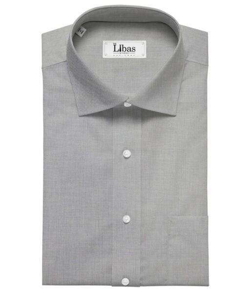 Tessitura Monti Light Grey 100% Giza Cotton Pin Point Oxford Shirt Fabric (1.60 M)