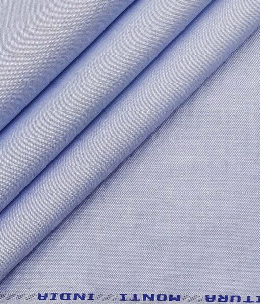Tessitura Monti Sky Blue 100% Giza Cotton Pin Point Oxford Shirt Fabric (1.60 M)