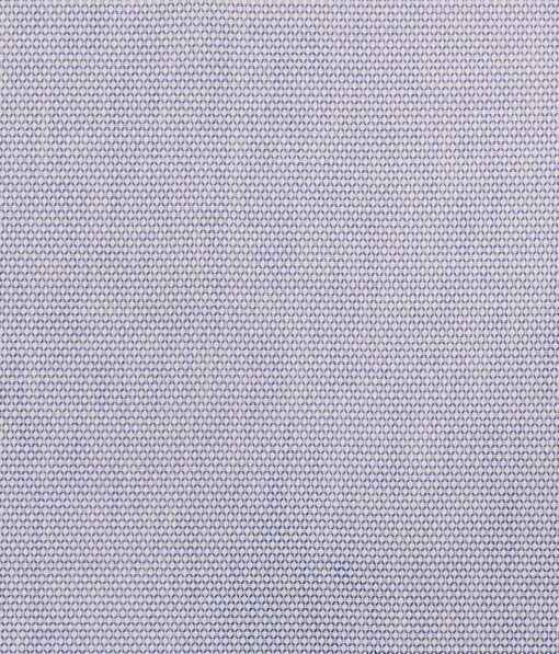 Monza White & Blue 100% Premium Cotton Structured Shirt Fabric (1.60 M)