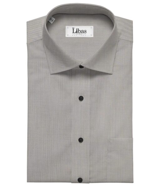 Nemesis Light Grey 100% Egyptian Giza Cotton Self Design Shirt Fabric (1.60 M)