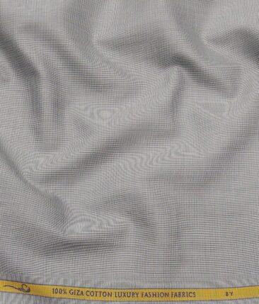 Nemesis Light Grey 100% Egyptian Giza Cotton Self Design Shirt Fabric (1.60 M)