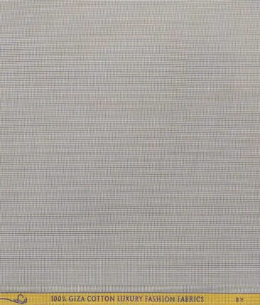 Nemesis Light Grey 100% Egyptian Giza Cotton Self Design Shirt Fabric (1.60 M)