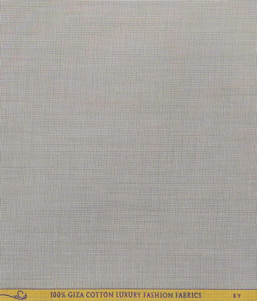 Nemesis Light Grey 100% Egyptian Giza Cotton Self Design Shirt Fabric (1.60 M)
