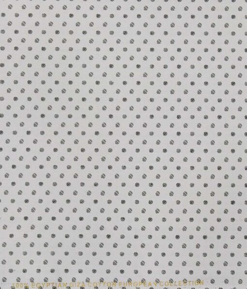 Nemesis Light Grey 100% Egyptian Giza Cotton Printed Shirt Fabric (1.60 M)