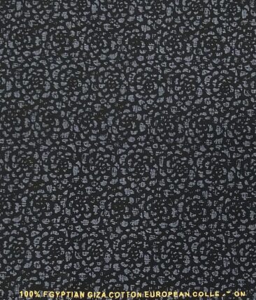 Nemesis Black 100% Egyptian Giza Cotton Printed Shirt Fabric (1.60 M)