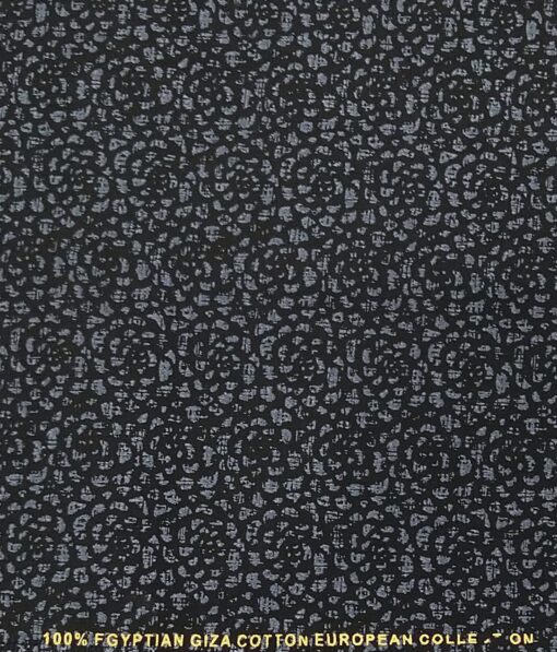 Nemesis Black 100% Egyptian Giza Cotton Printed Shirt Fabric (1.60 M)