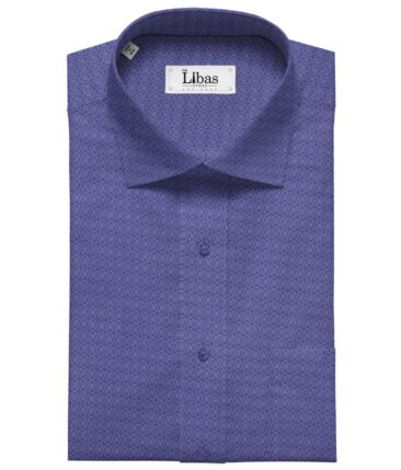 Raymond Dark Royal Blue 100% Giza Cotton Structured Shirt Fabric (1.60 M)