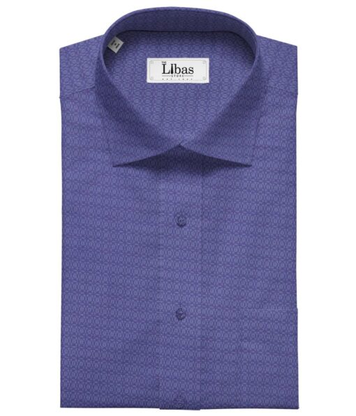 Raymond Dark Royal Blue 100% Giza Cotton Structured Shirt Fabric (1.60 M)