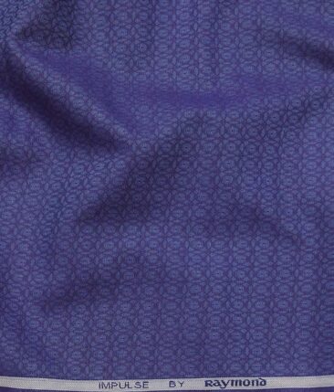 Raymond Dark Royal Blue 100% Giza Cotton Structured Shirt Fabric (1.60 M)