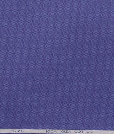 Raymond Dark Royal Blue 100% Giza Cotton Structured Shirt Fabric (1.60 M)