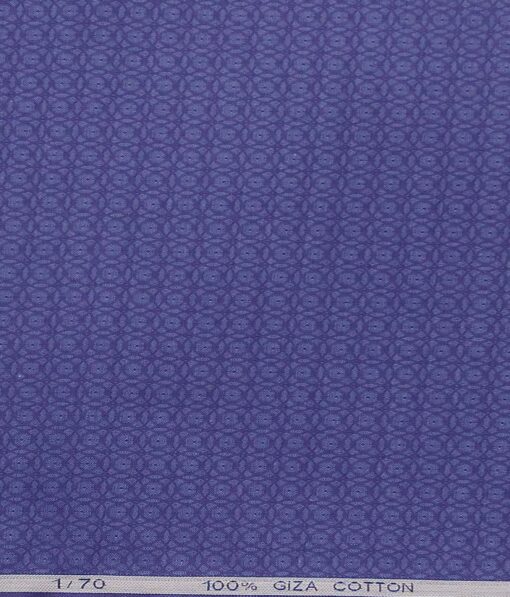 Raymond Dark Royal Blue 100% Giza Cotton Structured Shirt Fabric (1.60 M)