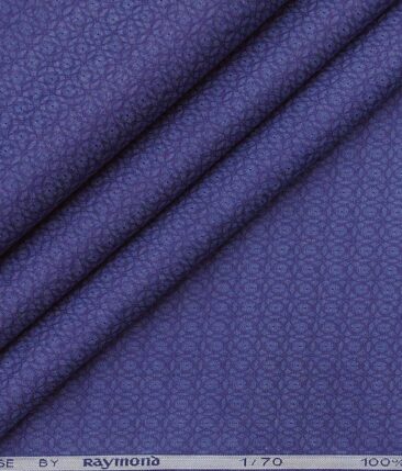 Raymond Dark Royal Blue 100% Giza Cotton Structured Shirt Fabric (1.60 M)