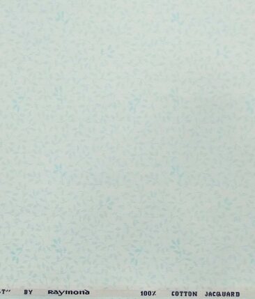 Raymond Mint Green 100% Cotton Floral Jacquard Shirt Fabric (1.60 M)