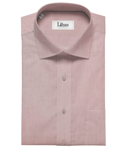Raymond Blush Red 100% Premium Cotton Pin Point Oxford Solid Shirt Fabric (1.60 M)