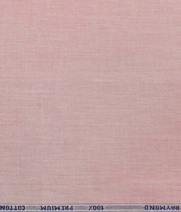 Raymond Blush Red 100% Premium Cotton Pin Point Oxford Solid Shirt Fabric (1.60 M)