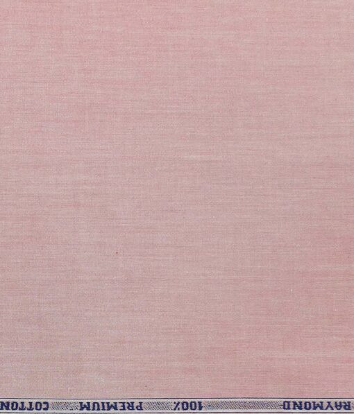 Raymond Blush Red 100% Premium Cotton Pin Point Oxford Solid Shirt Fabric (1.60 M)