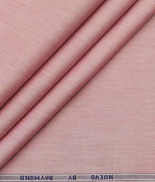 Raymond Blush Red 100% Premium Cotton Pin Point Oxford Solid Shirt Fabric (1.60 M)