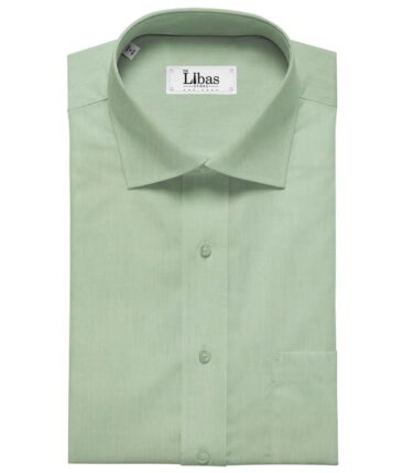 Raymond Light Fern Green 100% Premium Cotton Pin Point Oxford Solid Shirt Fabric (1.60 M)