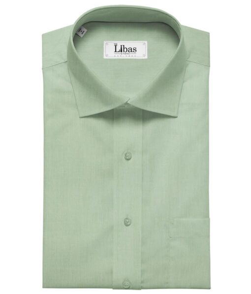 Raymond Light Fern Green 100% Premium Cotton Pin Point Oxford Solid Shirt Fabric (1.60 M)