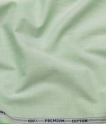 Raymond Light Fern Green 100% Premium Cotton Pin Point Oxford Solid Shirt Fabric (1.60 M)