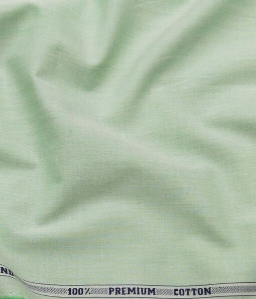 Raymond Light Fern Green 100% Premium Cotton Pin Point Oxford Solid Shirt Fabric (1.60 M)