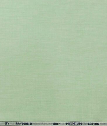 Raymond Light Fern Green 100% Premium Cotton Pin Point Oxford Solid Shirt Fabric (1.60 M)