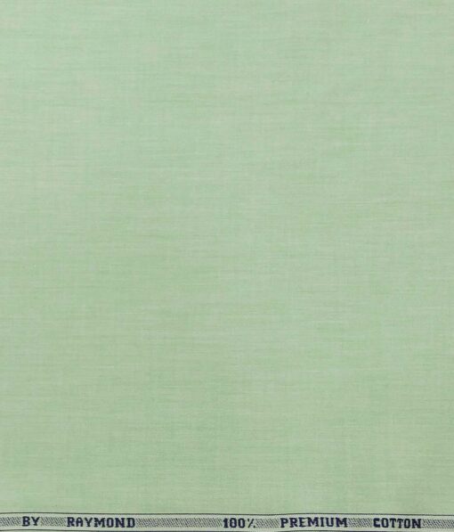 Raymond Light Fern Green 100% Premium Cotton Pin Point Oxford Solid Shirt Fabric (1.60 M)