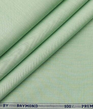 Raymond Light Fern Green 100% Premium Cotton Pin Point Oxford Solid Shirt Fabric (1.60 M)