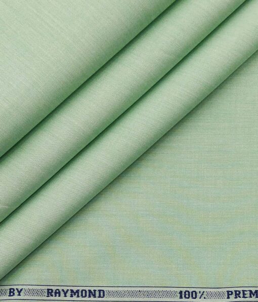 Raymond Light Fern Green 100% Premium Cotton Pin Point Oxford Solid Shirt Fabric (1.60 M)
