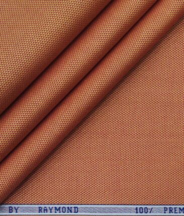 Raymond Ginger Orange 100% Premium Cotton Structured Shirt Fabric (1.60 M)