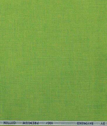 Raymond Pear Green 100% Premium Cotton Structured Shirt Fabric (1.60 M)