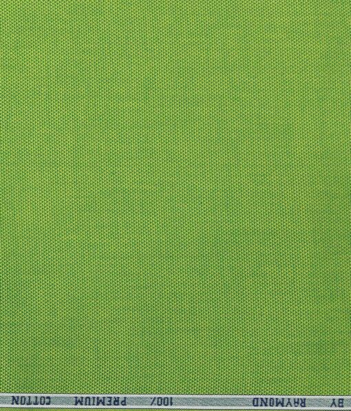 Raymond Pear Green 100% Premium Cotton Structured Shirt Fabric (1.60 M)