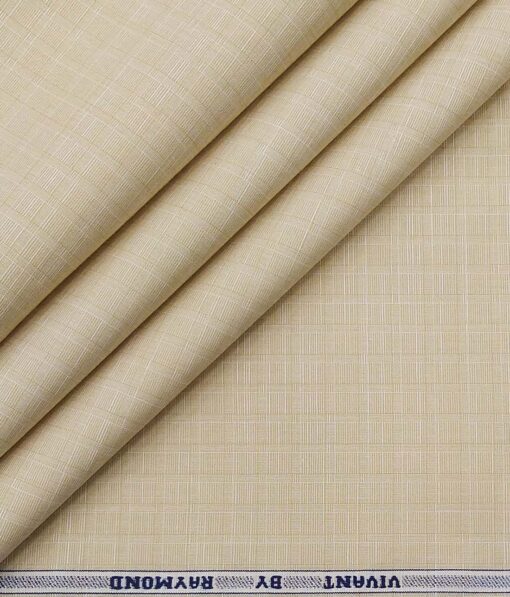 Raymond Beige 100% Egyptian Giza Cotton Self Design Shirt Fabric (1.60 M)