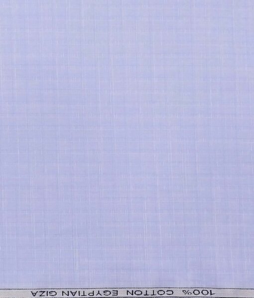 Raymond Light Blue 100% Egyptian Giza Cotton Self Design Shirt Fabric (1.60 M)