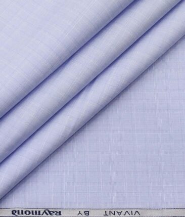 Raymond Light Blue 100% Egyptian Giza Cotton Self Design Shirt Fabric (1.60 M)