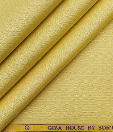 Giza House by Soktas Tuscan Yellow 100% Egyptian Giza Cotton Jacquard Shirt Fabric (1.60 M)