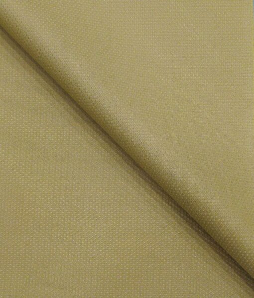 Augustus Beige Dotted Structured Unstitched Terry Rayon Shiny Party Wear Suiting Fabric