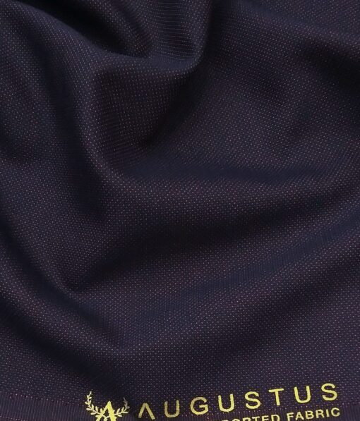 Augustus Dark Purple Structured Unstitched Terry Rayon Suiting Fabric