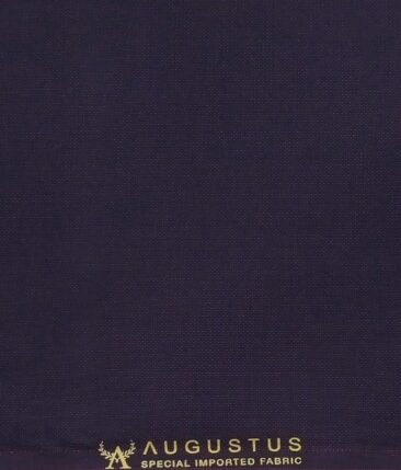 Augustus Dark Purple Structured Unstitched Terry Rayon Suiting Fabric