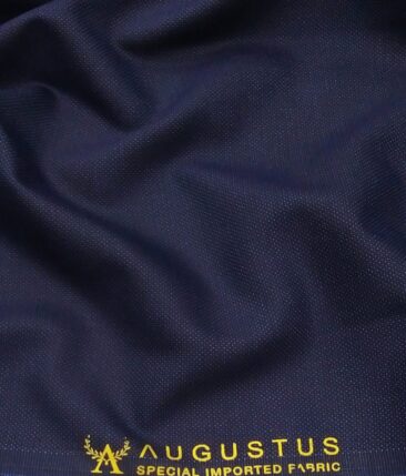 Augustus Dark Royal Blue Structured Unstitched Terry Rayon Suiting Fabric