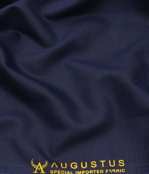 Augustus Dark Royal Blue Structured Unstitched Terry Rayon Suiting Fabric